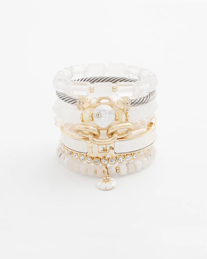 Chico's Goldtone Stretch Tennis Bracelet Gold