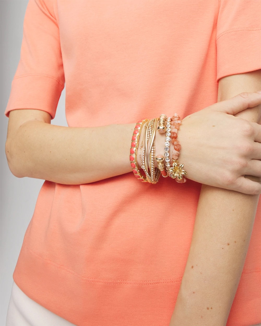 Chico's Goldtone Multistrand Bracelet Gold