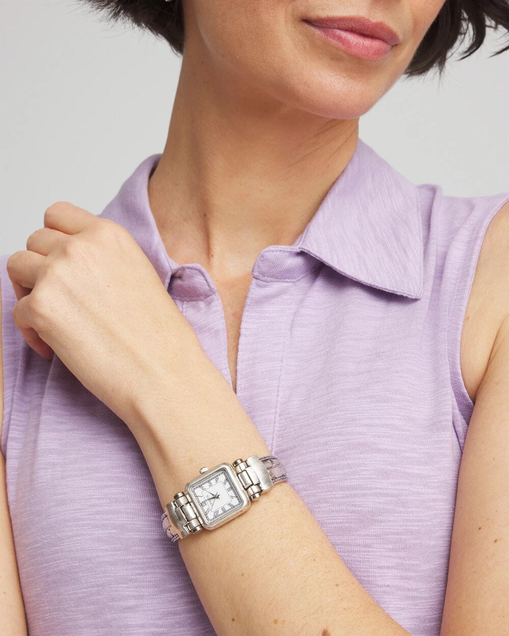 Chico's Chico's Originals Vintage Silver Cuff Watch Silver