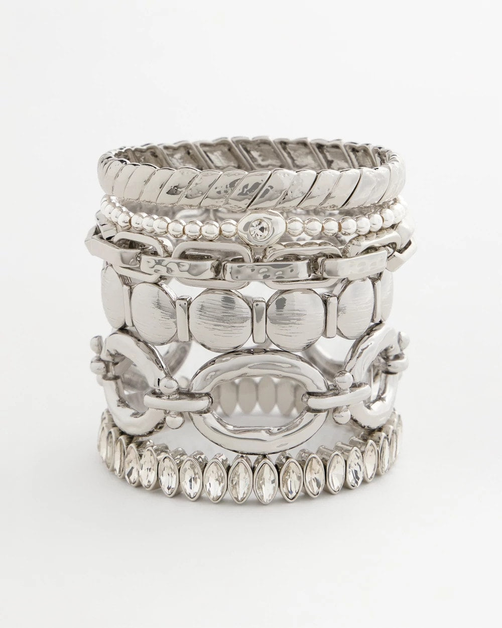 Chico's Marquise Silver Stretch Silver