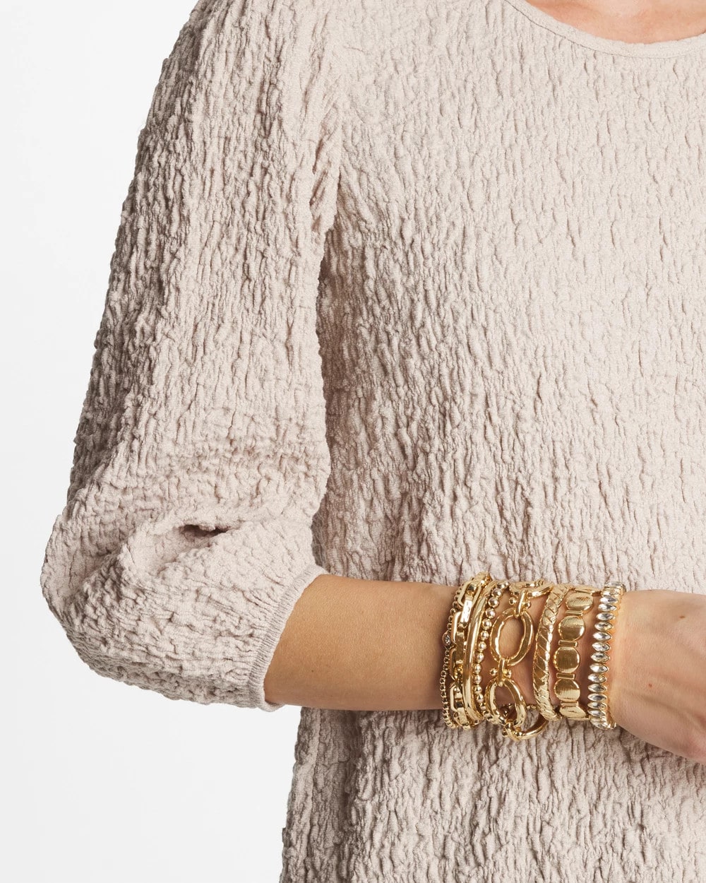 Chico's Marquise Gold Stretch Gold