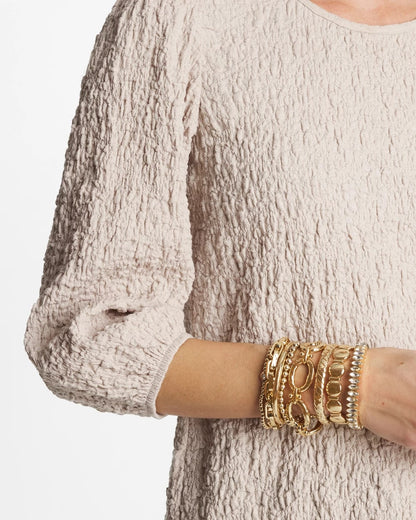 Chico's Marquise Gold Stretch Gold