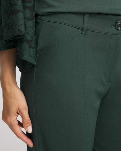 Chico's Petite Bi-Stretch Straight Ankle Pants Darkest Spruce