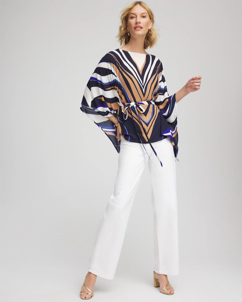 Chico's Petite Seeded Pull-On Wide-Leg Jeans Natural Seeded