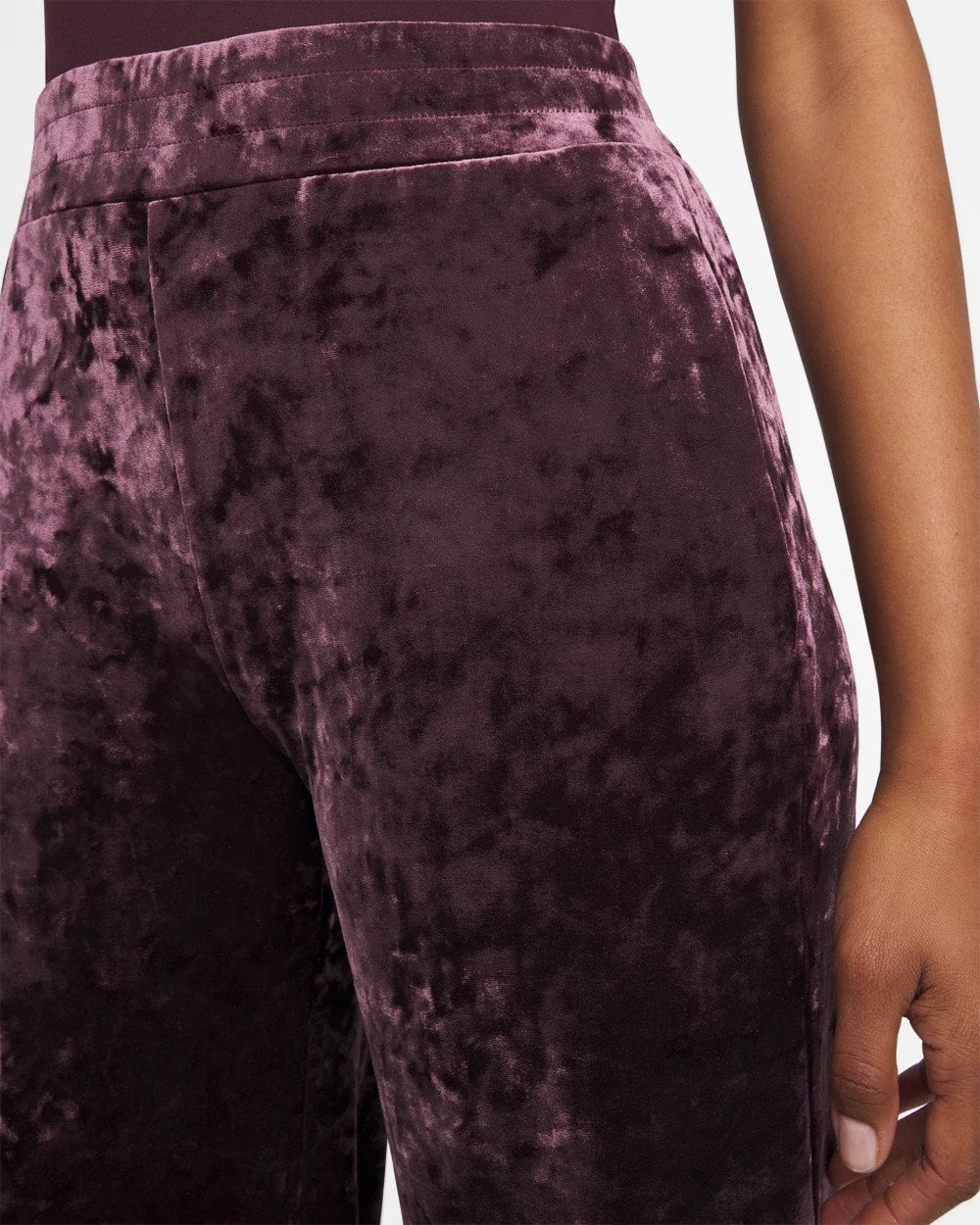 Chico's Crushed Velvet Wide-Leg Pants Night Bloom