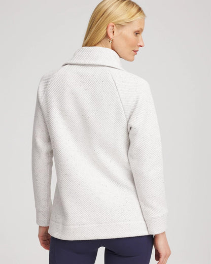 Chico's Zenergy® Textured Rib Tunic Light Heather Gray