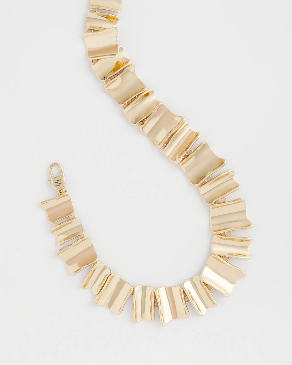 Chico's Gold Wave Collar Necklace Gold