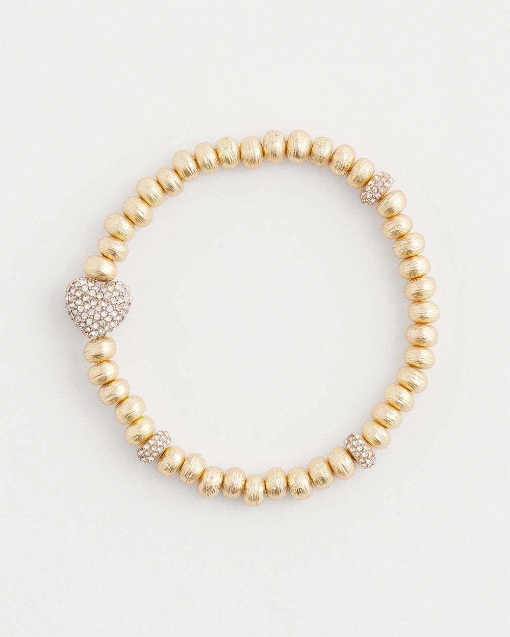 Chico's Gold Heart Stretch Bracelet Gold