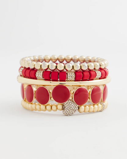 Chico's Gold Heart Stretch Bracelet Gold