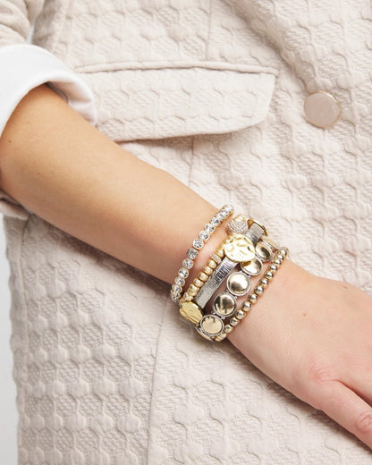 Chico's Gold Heart Stretch Bracelet Gold