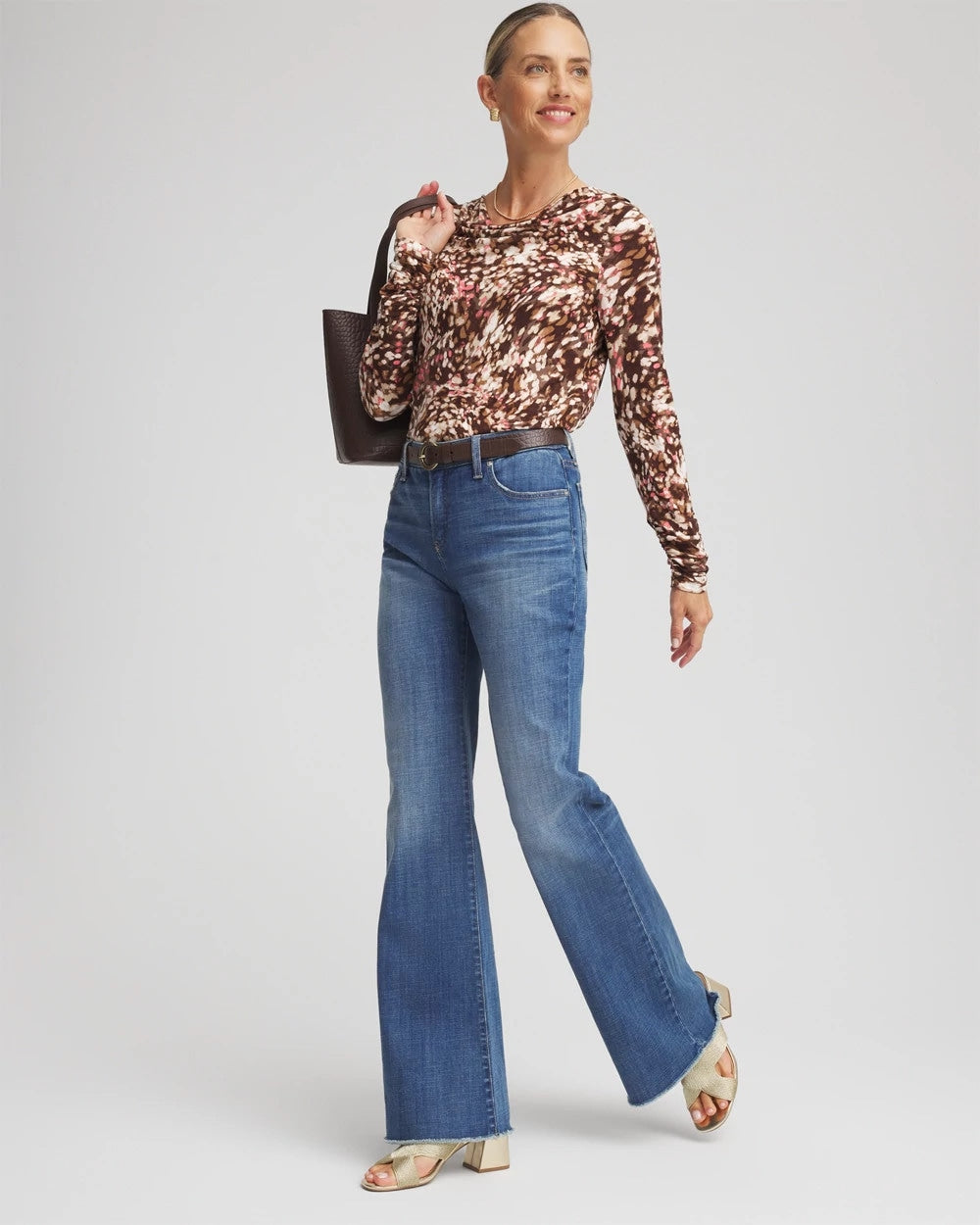 Chico's Touch of Cool™ Cowlneck Tee Cacao