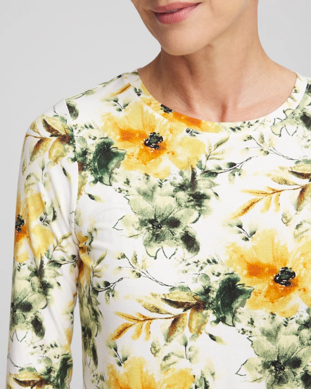 Chico's Garden Touch of Cool™ Layering Tee Ecru