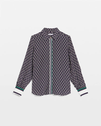 Chico's Faux Silk Twill Shirt Passport Blue
