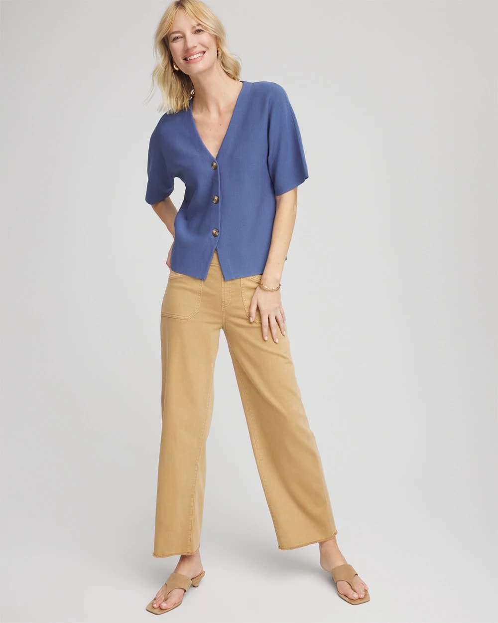 Chico's Dolman Cardigan Blue Lotus