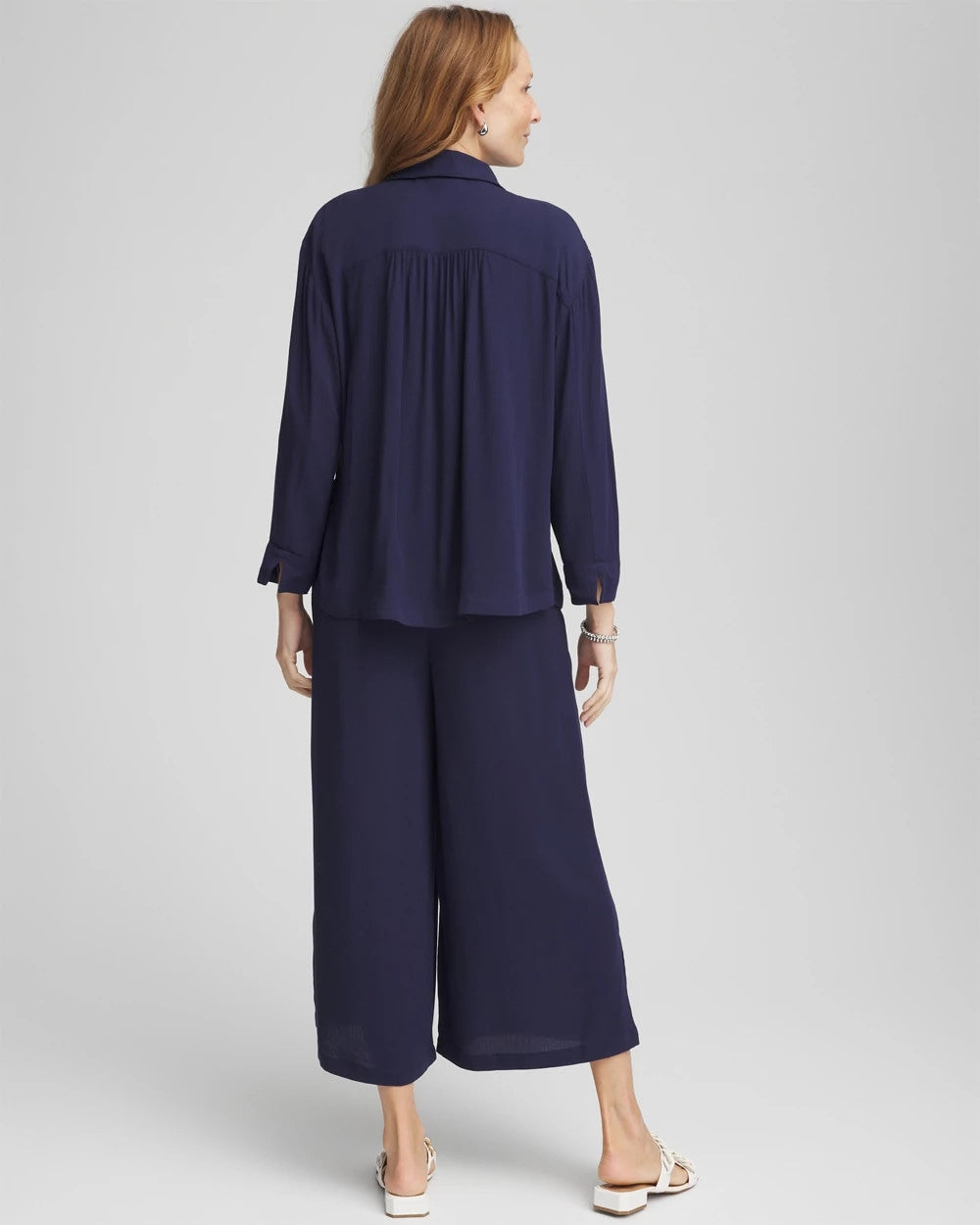 Chico's Chico's Beach Swimsuit Cover-Up Set Passport Blue