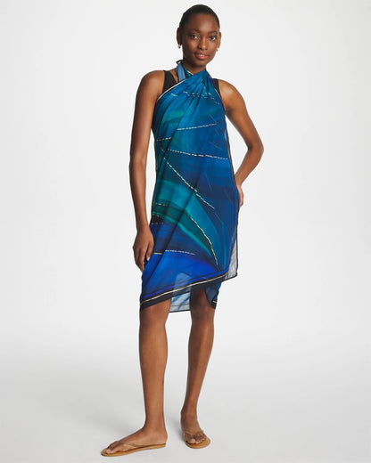 Chico's Miraclesuit® Maldiva Pareo Blue Multi