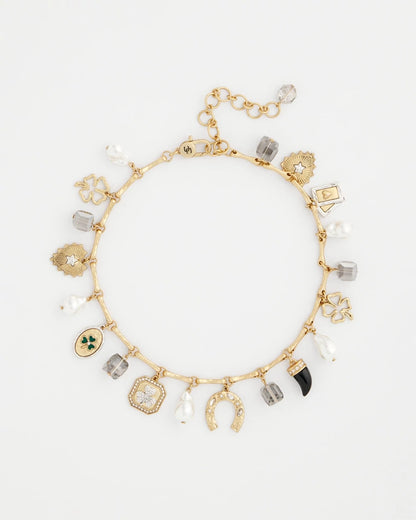 Chico's Lucky Charm Short Necklace Gold